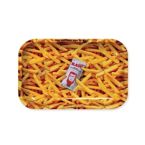 RAW Authentic French Fries Small Rolling Tray - (1 Count)-Rolling Trays and Accessories