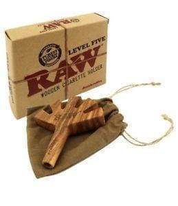 RAW Authentic Level Five Wooden Cig Holder - (1 Count)-Rolling Trays and Accessories