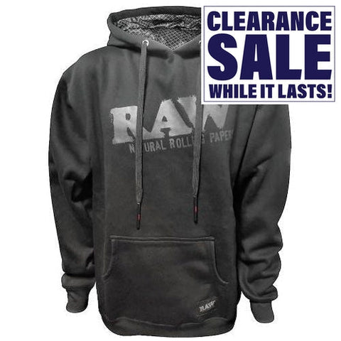 RAW Authentic Logo hoodie - Black - Various Sizes - (1 Count or 3 Count)-Novelty, Hats & Clothing