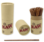 RAW Authentic Natural Wood Poker - Small Size - (50 Count Display)-Rolling Trays and Accessories