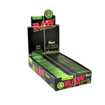 RAW Authentic Organic Hemp Black 1 1/4 Size Rolling Papers - (24 Count Per Display)-Papers and Cones
