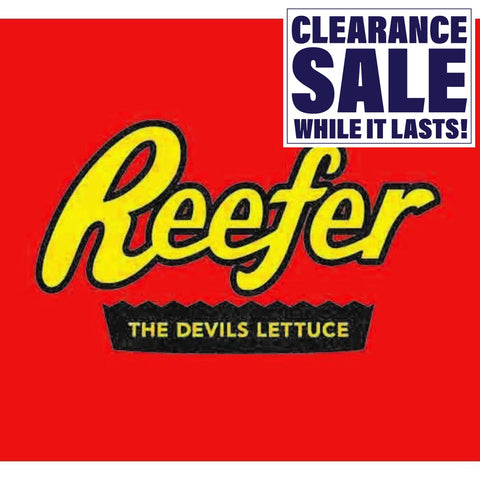 Reefer The Devils Lettuce Orange - T-Shirt - Various Sizes (1 Count or 3 Count)-Novelty, Hats & Clothing