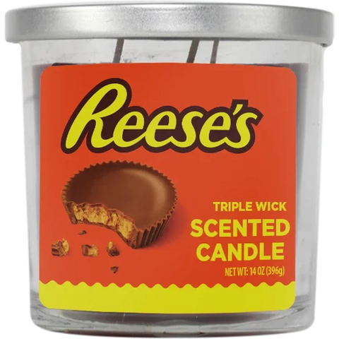 Reese's Peanut Butter Cup 14oz 3 Wick Candles - (Various Counts)-Air Fresheners & Candles