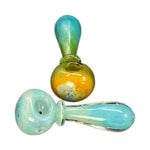 Ring On Body Full Frit Art Hand Pipe - Design May Vary - (1 Count)-Silicone Hand Pipe