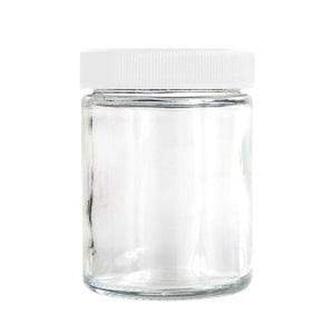 SAMPLE 4oz Glass Jar Screw Top - Clear Jar With White Lid - (1 Count)-