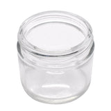 SAMPLE of 2 oz Glass Straight Sided Round Jar - Black Or White - (1 Count SAMPLE)-Glass Jars