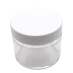 SAMPLE of 2 oz Glass Straight Sided Round Jar - Black Or White - (1 Count SAMPLE)-Glass Jars