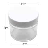 SAMPLE of 2 oz Glass Straight Sided Round Jar - Black Or White - (1 Count SAMPLE)-Glass Jars