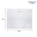 SAMPLE of Loud Lock Grip N Pull 12" x 9" Mylar Exit Bag - Child Resistant Pending - Opaque Black or White - (1 Count)-Mylar Smell Proof Bags