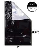SAMPLE of Mylar Bag Black/Clear - 1/2 Oz - 14 Grams - 5x8.15" - (1 Count SAMPLE)-MYLAR SMELL PROOF BAGS