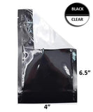 SAMPLE of Mylar Bag Black/Clear - 1/4 Oz - 7 Grams - 4 x 6.5" - (1 Count SAMPLE)-Mylar Smell Proof Bags