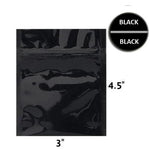 SAMPLE of Mylar Bag Opaque Black 1 Gram - 3" x 4.5" (1 Count SAMPLE)-MYLAR SMELL PROOF BAGS