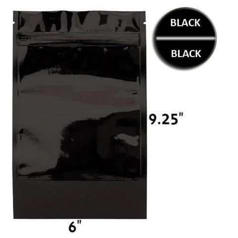 SAMPLE of Mylar Bag Opaque Black 1 Oz - 28 Grams (1 Count SAMPLE)-MYLAR SMELL PROOF BAGS