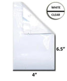 SAMPLE of Mylar Bag White/Clear 1/4 Oz - 7 Grams - 4" x 6.5" - (1 Count SAMPLE)-Mylar Smell Proof Bags