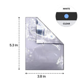 SAMPLE of Mylar Bag White/Clear 3.8" x 5.3" 1/8 Oz - 3.5 Grams - (1 Count SAMPLE)-Mylar Smell Proof Bags