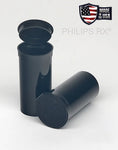 SAMPLE of Pop Top Vial - Philips 13 Dram - Child Resistant - Black - Opaque - (1 Count SAMPLE)-Pop Top Vials