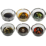 Smokezilla Jumbo Glass Round Ashtray - 022175 - (6 Count Display)-Rolling Trays and Accessories