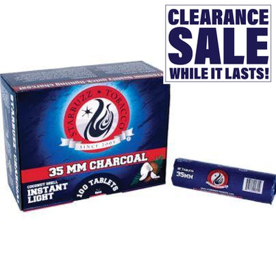 Starbuzz Premium Instant Light 35MM Charcoal 10 Sleeves Per Box - (100 Count)-Hand Glass, Rigs, & Bubblers