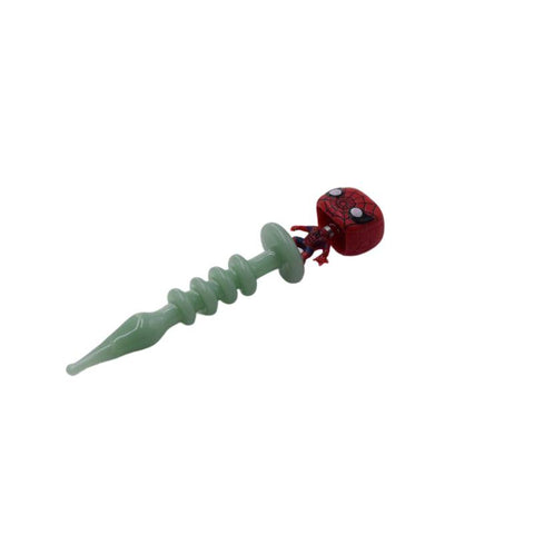 Superhero Head Glass Dab Tool - Character May Vary - (1 Count)-Hand Glass, Rigs, & Bubblers