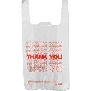 Thank You Bags - White - 1/6 (500 - 10,000 Count)-Pharmacy Bags & Exit Bags