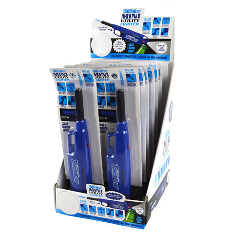 Torch Blue Mini Utility Ligher - 026327 - (12 Count Display)-Lighters and Torches