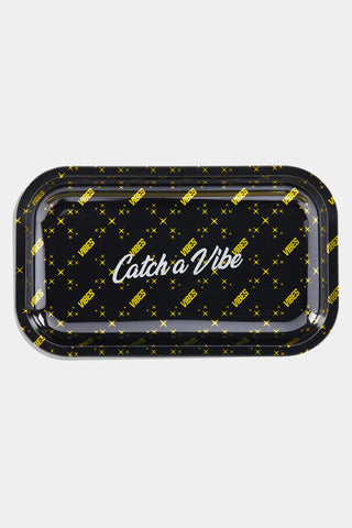 Vibes Medium "Catch A Vibe" Rolling Tray - (Various Colors) - (1 Count)-Papers and Cones