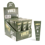 Vibes Organic Hemp Cones King Size - (30 Packs Per Box - 3 Cones Per Pack)-Papers and Cones