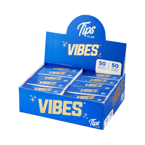 Vibes Tips Display - (50 Booklets Per Display - Wide And Slim Sizes)-Papers and Cones