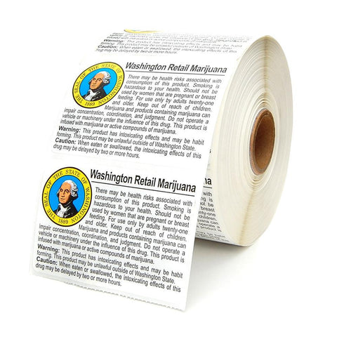 Washington Compliant Label "Retail" 2" x 3" Inches 1000 Count-Prescription Labels & State Compliant Labels