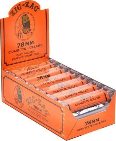 Zig-Zag 78mm Orange Rolling Machine - (12 Count)-Rolling Trays and Accessories