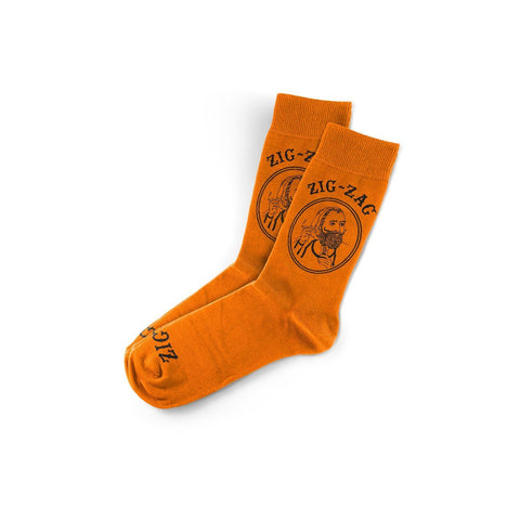 Zig-Zag Classic Socks - Orange - (1 Count)-Novelty, Hats & Clothing