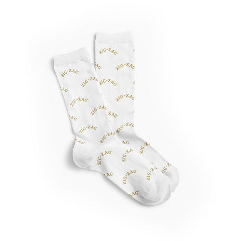 Zig-Zag Classic Socks - Step & Repeat White - (1 Count)-Novelty, Hats & Clothing