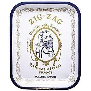 Zig-Zag Large Rolling Tray White - (1, 5 OR 10 Count)-Rolling Trays and Accessories
