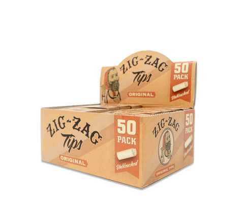 Zig-Zag Original Rolling Tips 50 Tips Per Booklet - (50 Count Display)-Papers and Cones