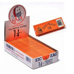 Zig-Zag SLOW BURNING 1 1/4 ORANGE PAPERS 24 Count Per Display)-Papers and Cones