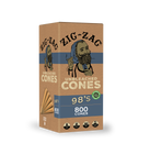 Zig-Zag Unbleached 98MM Size Bulk Cones - (800 Cones Per Bulk Box)-Papers and Cones
