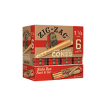 Zig-Zag Unbleached Promo Display (36 Pack Per Display) 6 Cones Per pack - 1 1/4 Cones - (1 Count)-Papers and Cones