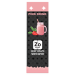 Zooted Pink Drink Flavored Hemp Wraps - 2 Wraps Per Pack - (25 Pack Display)-Papers and Cones