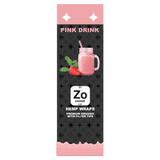 Zooted Pink Drink Flavored Hemp Wraps - 2 Wraps Per Pack - (25 Pack Display)-Papers and Cones