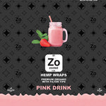 Zooted Pink Drink Flavored Hemp Wraps - 2 Wraps Per Pack - (25 Pack Display)-Papers and Cones