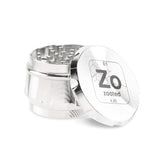 Zooted Premium 4 Piece Grinder 63mm - Silver (1 Count, 5 Count, OR 10 Count)-Grinders