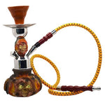 10” Brown Flaming Skull and Dragon Acrylic Resin Hookah  - (1 Count)