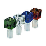 14mm - Square Male Glass Bowl - Various Colors  (1 Count)