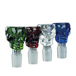 18mm - Skull Design Male Glass Bowl - Various Colors (1 Count)