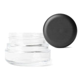 1oz Glass Jars with Black Child Resistant Lid (100 Count)