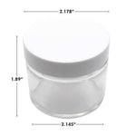 2 oz Glass Straight Sided Round Jar - Black Or White - (Multiple Counts Available)