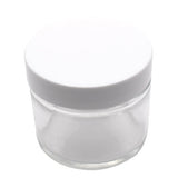 2 oz Glass Straight Sided Round Jar - Black Or White - (Multiple Counts Available)