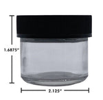 2oz Child Resistant Glass Jar Black Or White (216 Count)