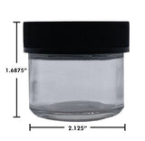 2oz Child Resistant Glass Jar Black Or White (216 Count)