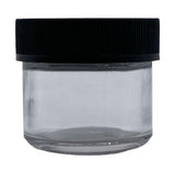 2oz Child Resistant Glass Jar Black Or White (216 Count)